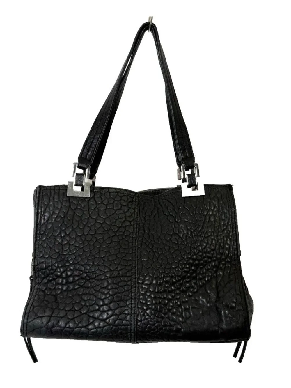 Vince Camutto Women's Handbag Purse Shoulder Bag Black Pebble Leather